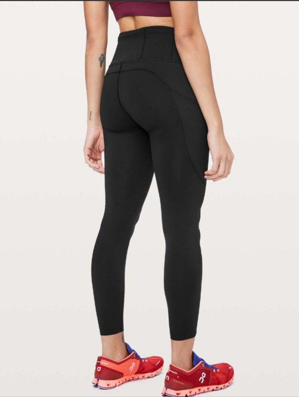 Lululemon Fast & Free 7/8 Tight 25" Black GUC